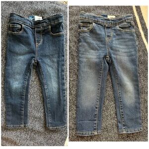 2 pairs Old Navy WOW Skinny Pull-On Jeans for Toddlers - size 2T